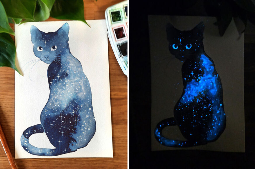 Glowy Nebula Cat