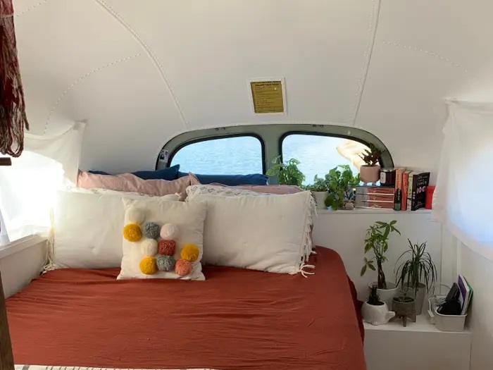 Couple Bought A School Bus For $7,500, Spent Another $42,500 To Transform It Into A Cool 298 sq ft House On Wheels