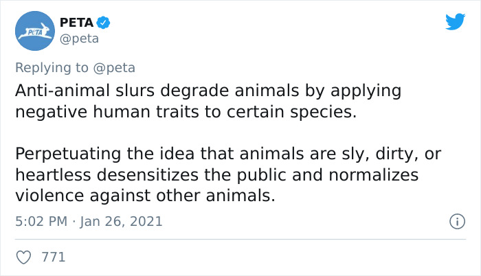 PETA Asks People To Use Alternatives To Animal-Oriented Insults But Gets Ridiculed In Return