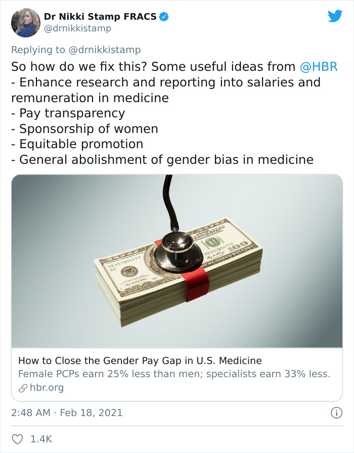 Male Colleagues Tell A Female Heart Surgeon That The "Gender Pay Gap" Is Not Real, She Exposes The Reality