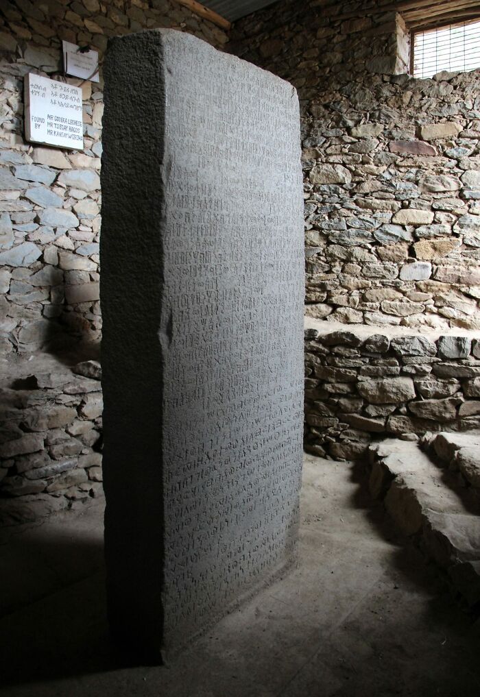 Til There Is A 1,700 Year Old Ethiopian Counterpart Of The Rosetta Stone Called The Ezana Stone. The Inscription Commemorates Ethiopian Military Victories And Their Conversion To Christianity In Their Native Language Ge’ez, As Well As Ancient Greek And South Arabian Sabaen