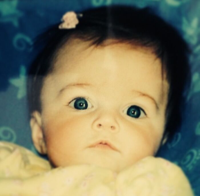 This Is Me At I’d Guess A Few Months Old. I’m Not Really Sure. Though As You Can Tell I Was A Very Serious Baby. Also Loved My Eye Color As A Baby Here.