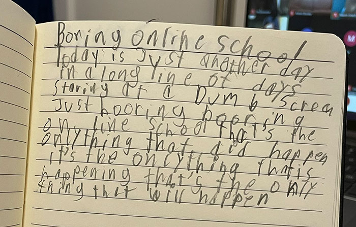 7-Year-Old’s Depressing Poem About Zoom School Goes Viral And People On Twitter Adore It