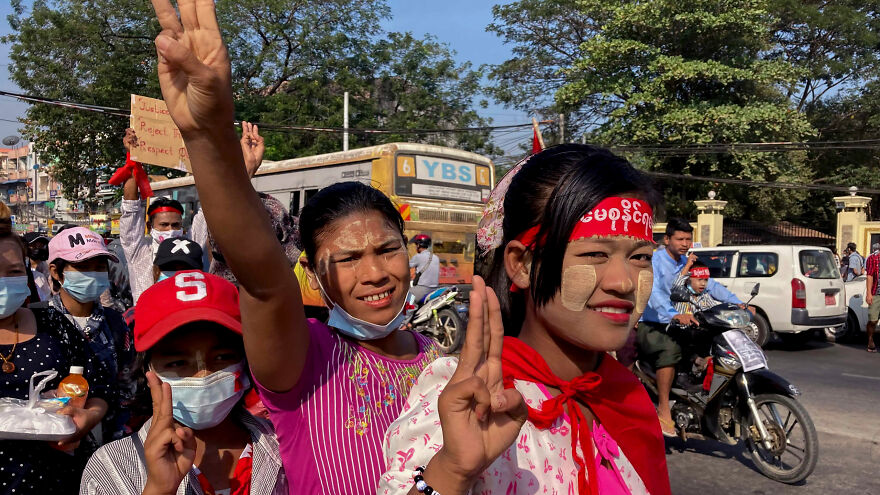 10 Most Powerful Photos Of The Myanmar Protests 10 Most Powerful Photos Of The Myanmar Protests