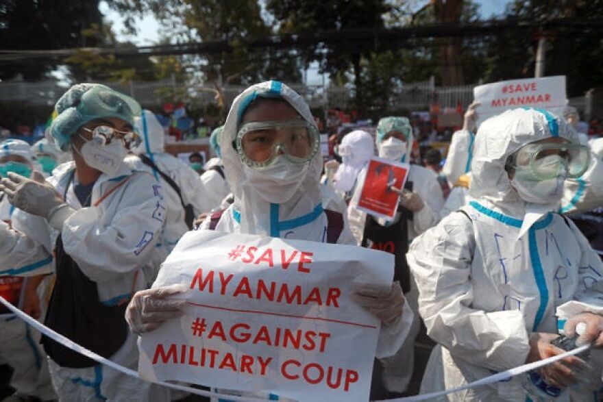 10 Most Powerful Photos Of The Myanmar Protests 10 Most Powerful Photos Of The Myanmar Protests