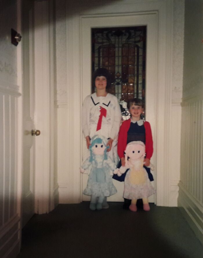 Me And My Big Sis With Our New Dolls, Early 90's