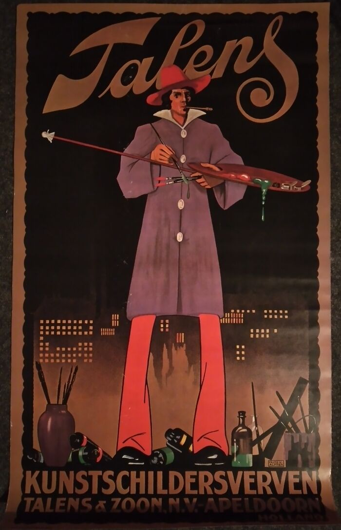 Poster From 1974. Talens Is A Paint Factory In The Netherland. As Dutch Art Student This Was An Awesome Find