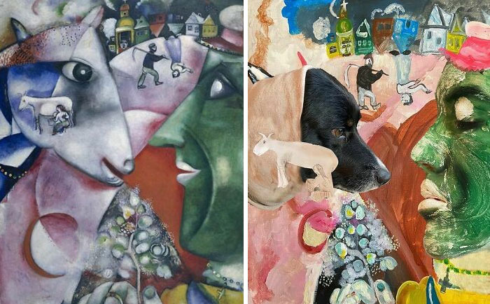 I And The Village, 1911 By Marc Chagall vs. I And The Village, 2021