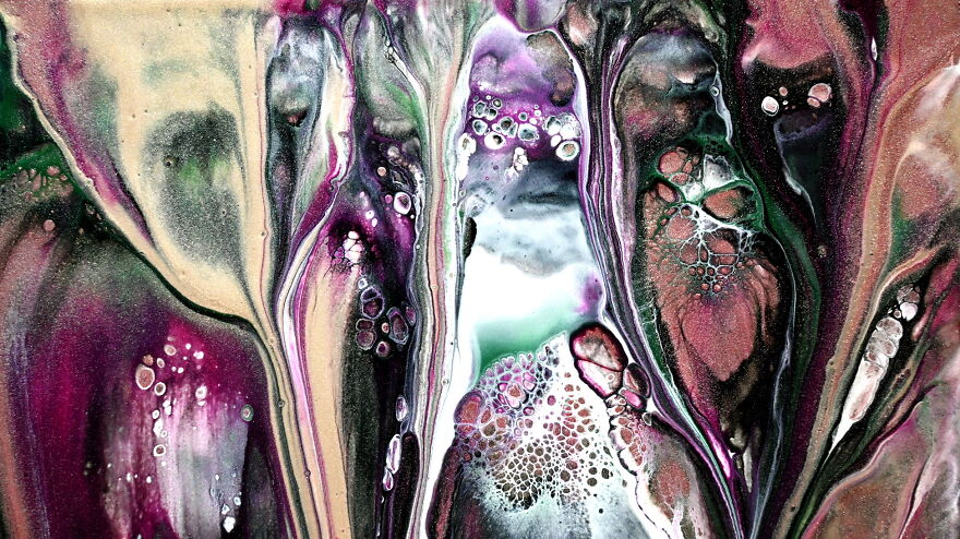 Simple Double Dip With Antique Pink ~ Acrylic Pouring For Beginners