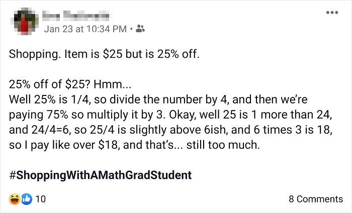 Yes, Because You Need To Be A Grad Student To Do Basic Middle School Math