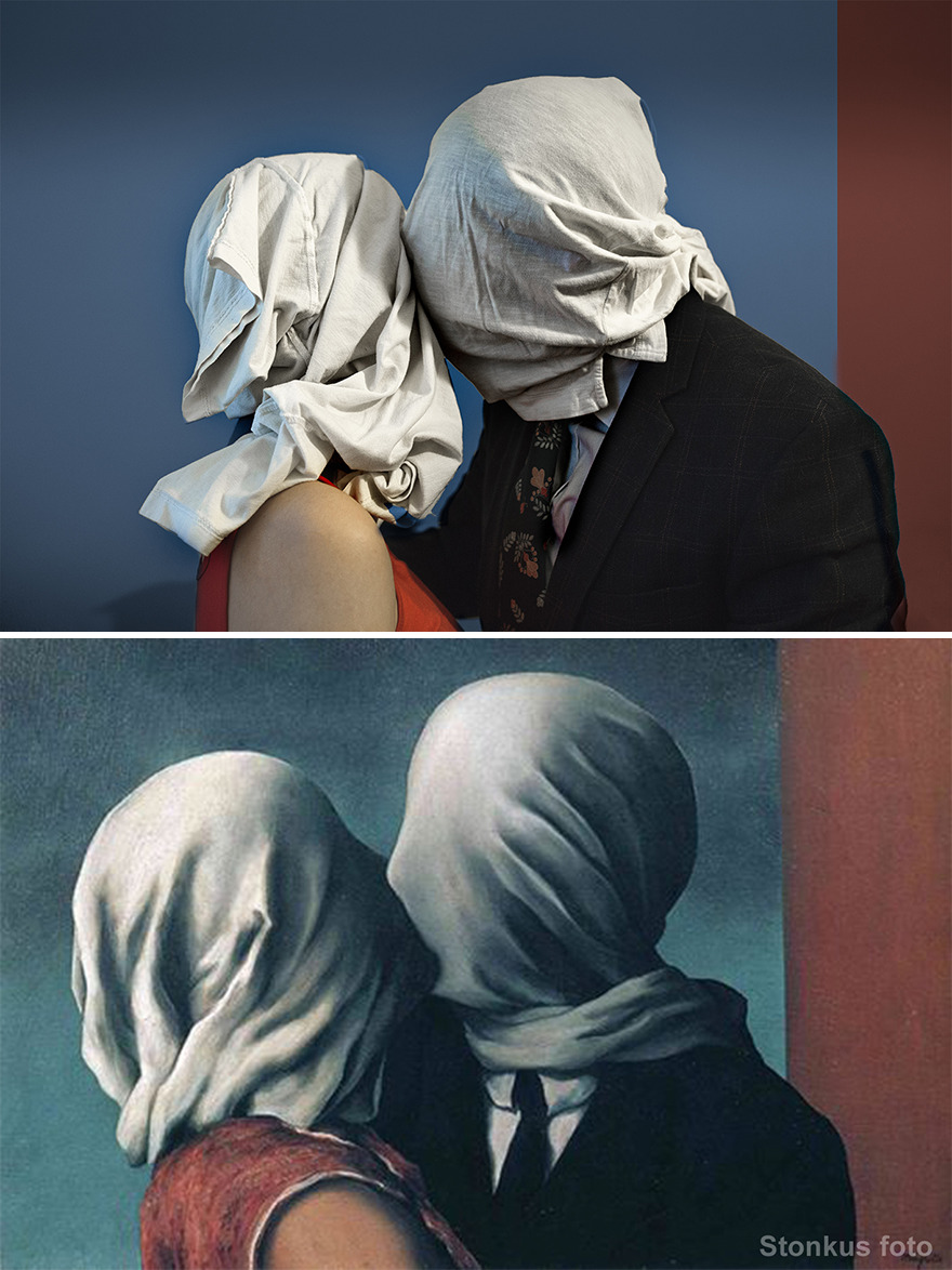 René Magritte "The Lovers" (1928)