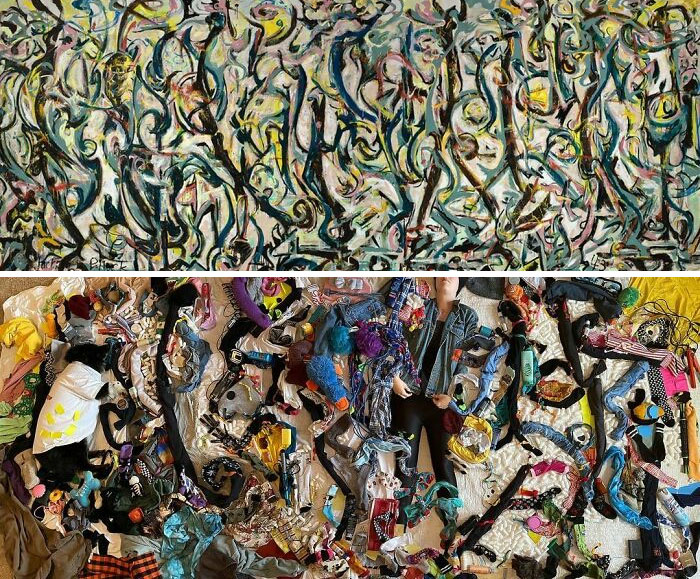 Mural, 1943 By Jackson Pollock vs. Mural, 2021