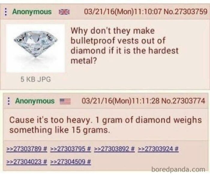 Diamonds Are Heavier Than... Diamonds?