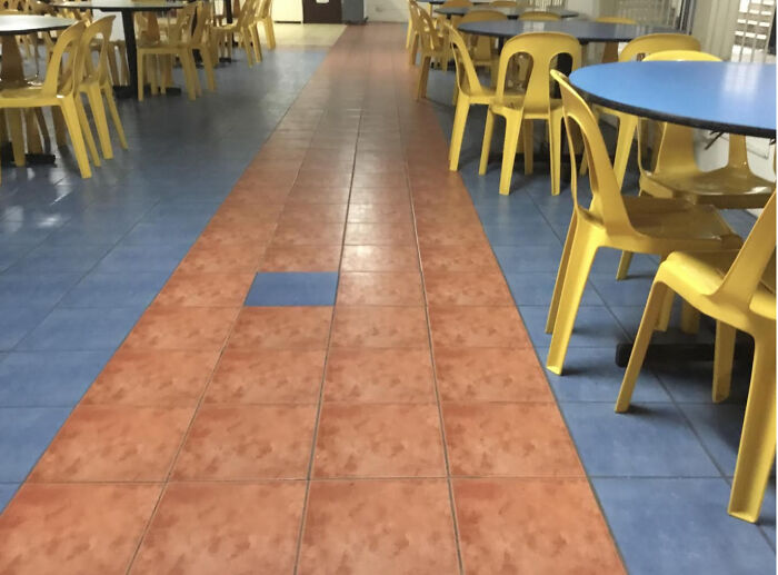 These Tiles At My School Canteen
