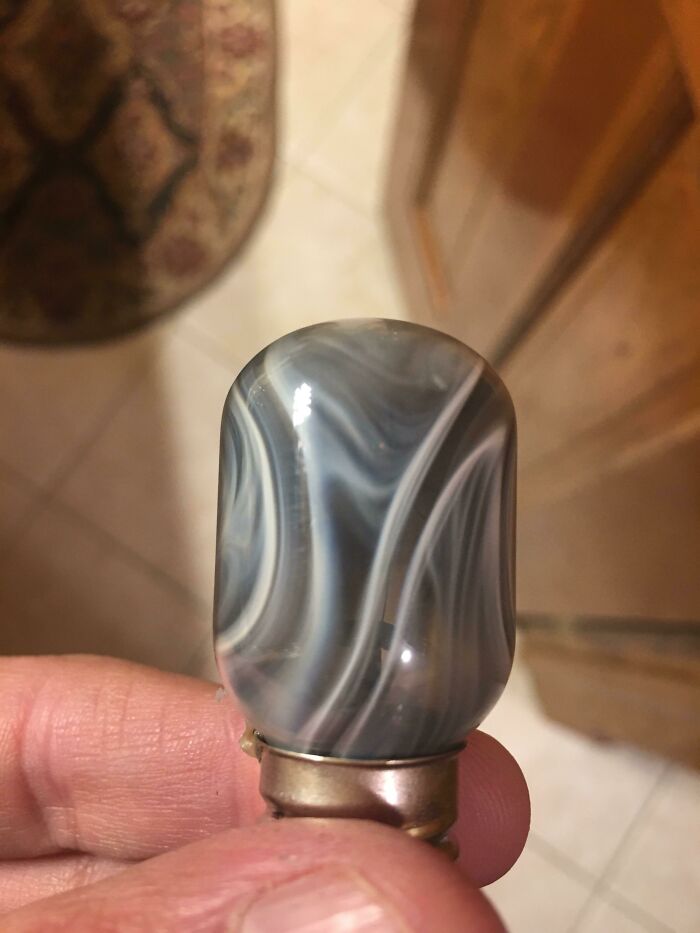 Burned Out Microwave Bulb Left This Smoke Pattern Inside