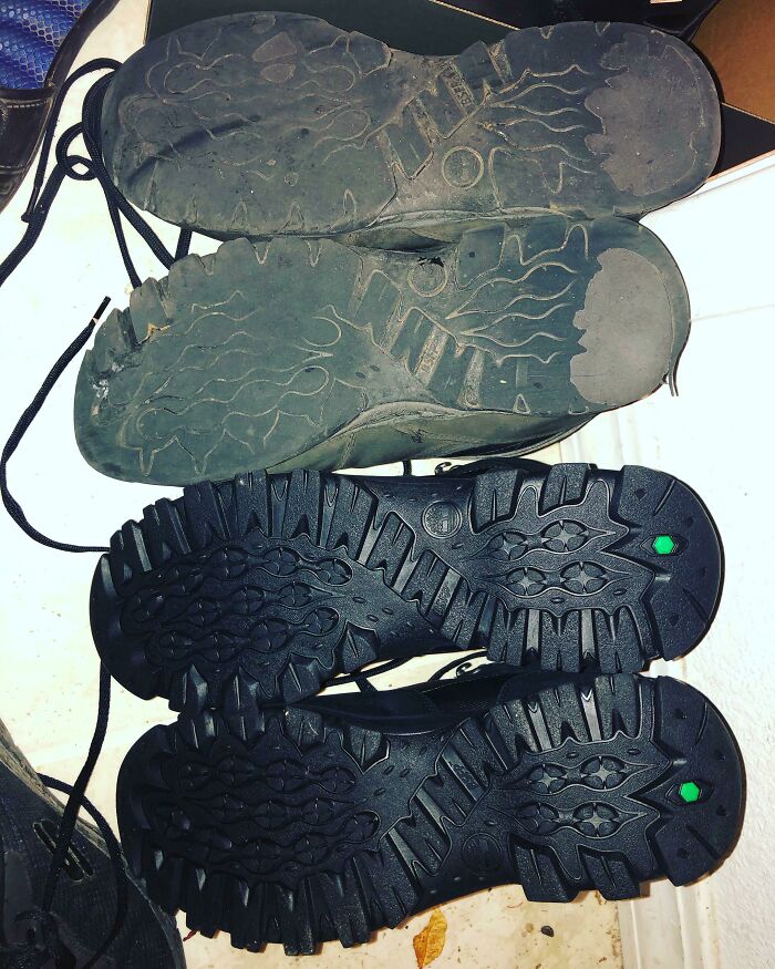I'm A Mailman And I Walk Around 11 Miles A Day. My Old Boots Are From Mid March