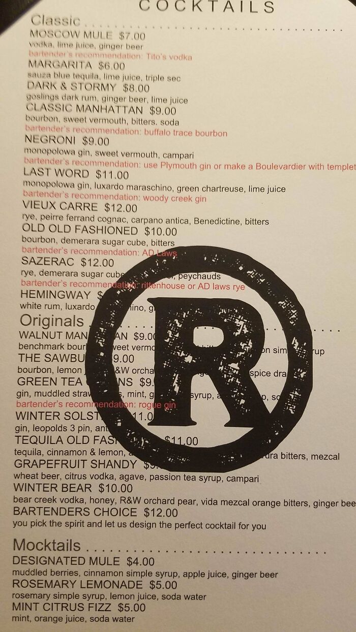 The Restaurant I Went To Plastered Their Logo All Over The Descriptions