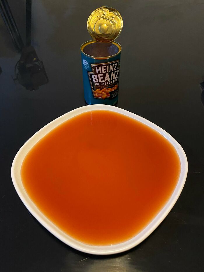 Opened A Can Of Beans To Find No Beans At All.