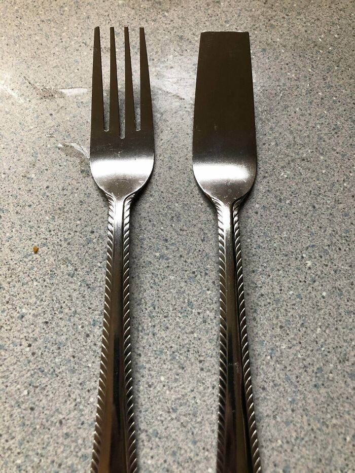One Of My Forks Came Uncut