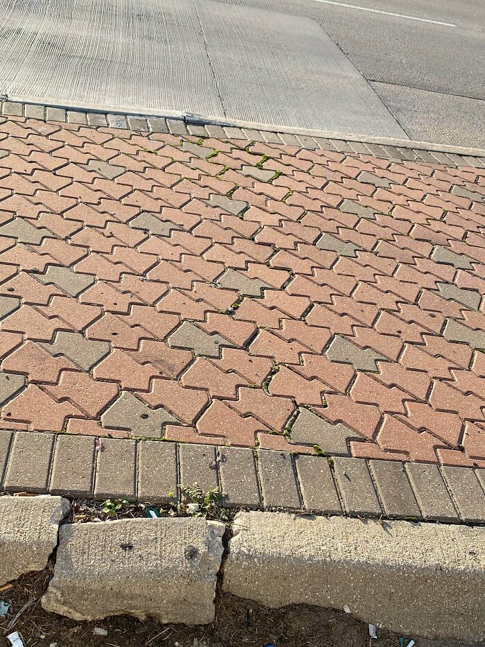 These Texas Shaped Bricks I Spotted In North Texas Today