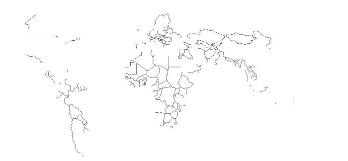 Map Of The World, But It Is Only The Land Borders