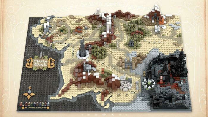 A Map Of Middle-Earth... Build With LEGO !