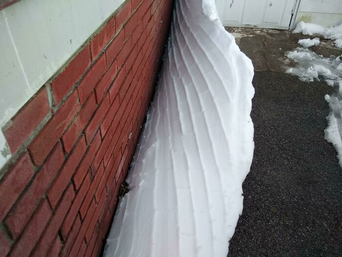 The Way The Snow Started To Peel Off This Wall
