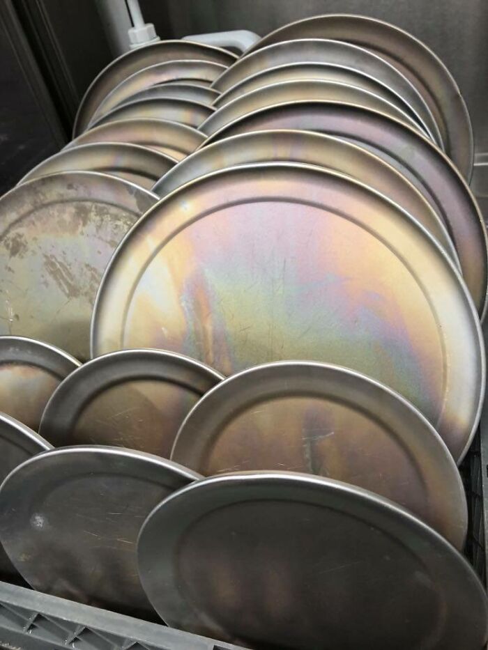 This Random Image Of A Rainbow Plate That's Been Out Of The Dishwasher