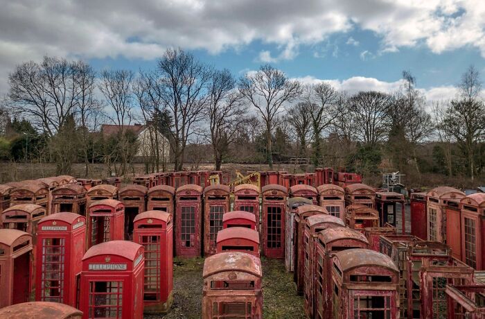 A Cemetery Of Telephone Booths In The UK