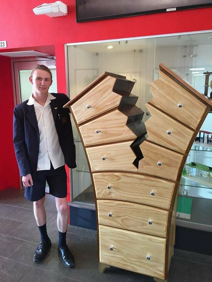'splitting From The Norm'. A 16-Year Old From A Local School Has Made An Insanely Awesome Piece