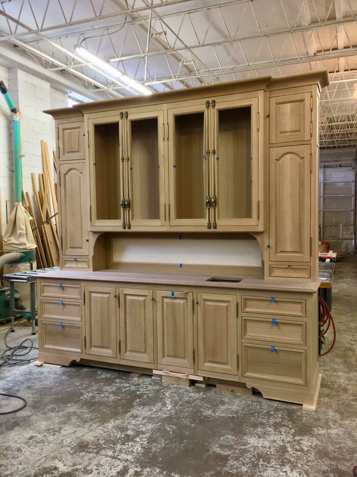 Just Finished This Massive Wet Bar Today! My Favorite Piece I’ve Ever Done And One I’m Most Proud Of. Took Every Bit Of 3 Months To Build