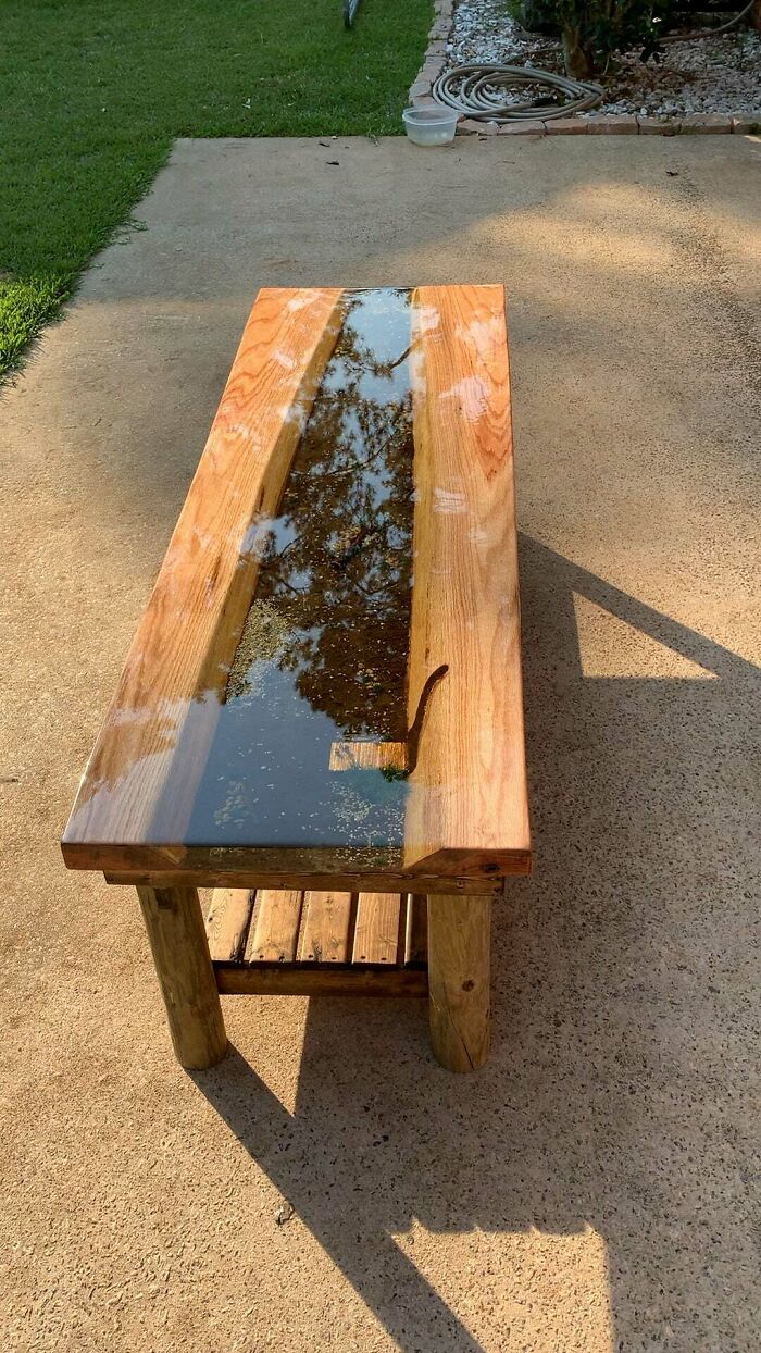 I’ve Been Wanting To Try Making A “River” Table So I Figured Why Not Make It Look Like The Real Thing?