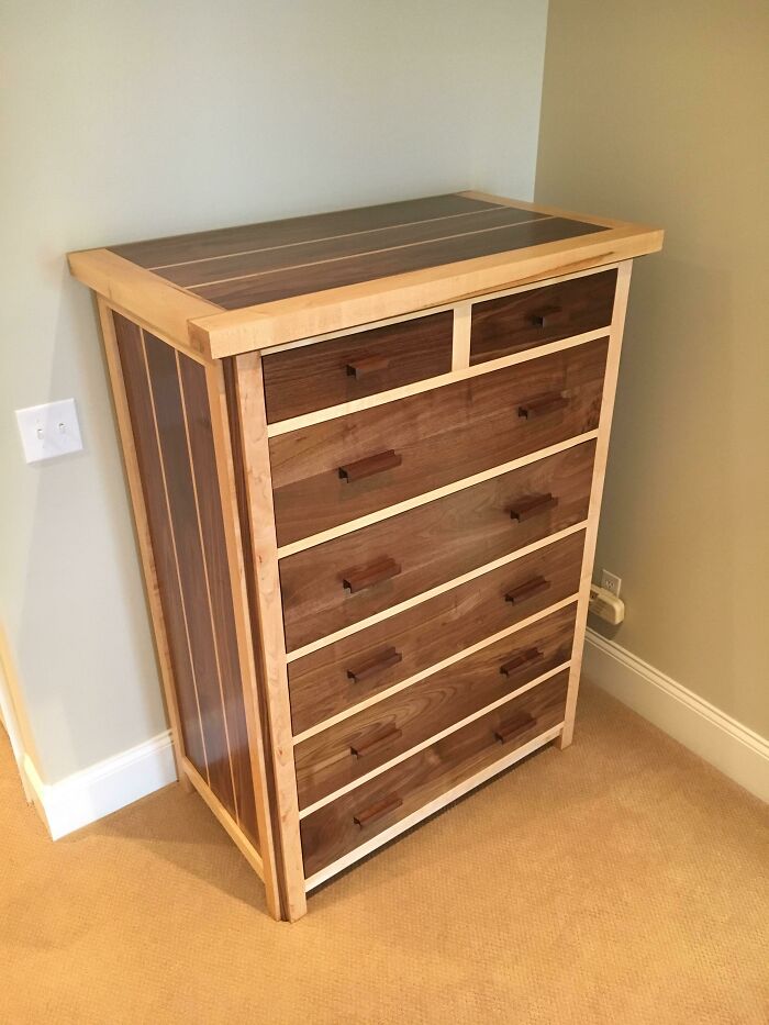 It’s Taken Every Weekend Since July, But Dad And I Finally Finished Our Summer Project. Walnut And Maple