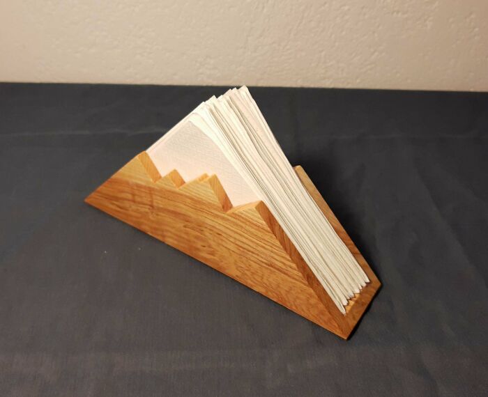 My Attempt At The Mountain Napkin Holder. It's A Nice Project To Use Up Some Scraps