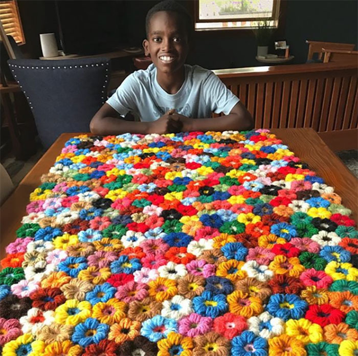 Kid Taught Himself To Crochet And Was Able To Master The Craft