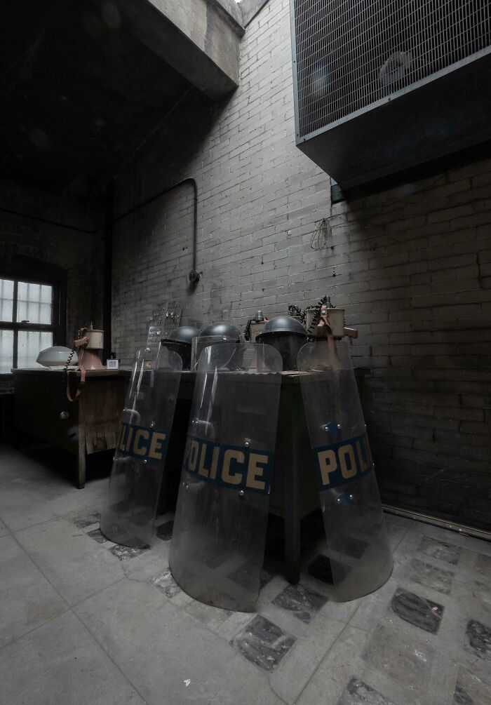 Abandoned Police Station. No I Didn’t Steal A Riot Shield