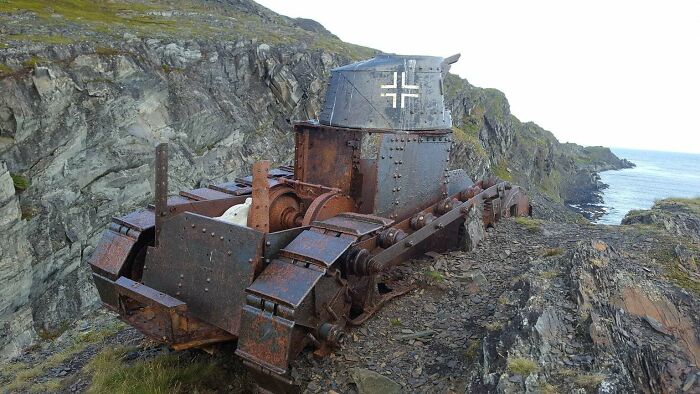 An Abandoned German Tank Located In Veines, Norway