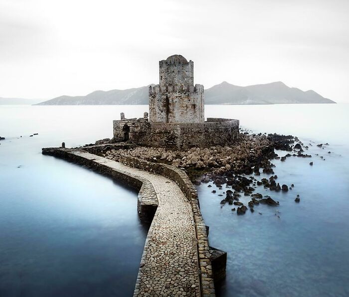 A Crumbling Sea Fortress In Peloponnese, Greece