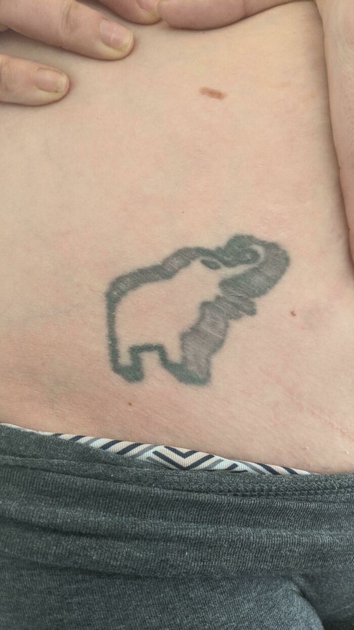 The Border Of My Tattoo Turned Into A Stretch Mark During My First Pregnancy, Now It Looks 3D