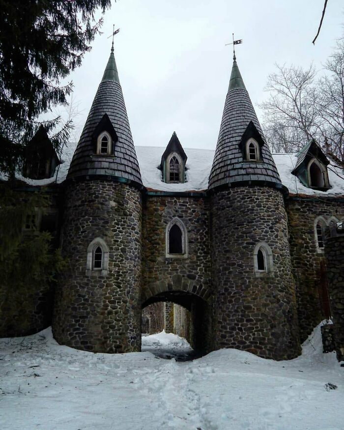 Abandoned Castle In Midwinter