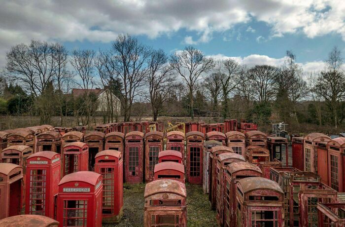 Telephone Booth Cemetery. Outskirts Of London