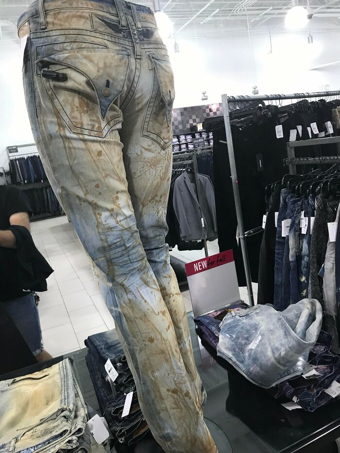 These "Designer Jeans" Look Like They're Covered In Poop Stains