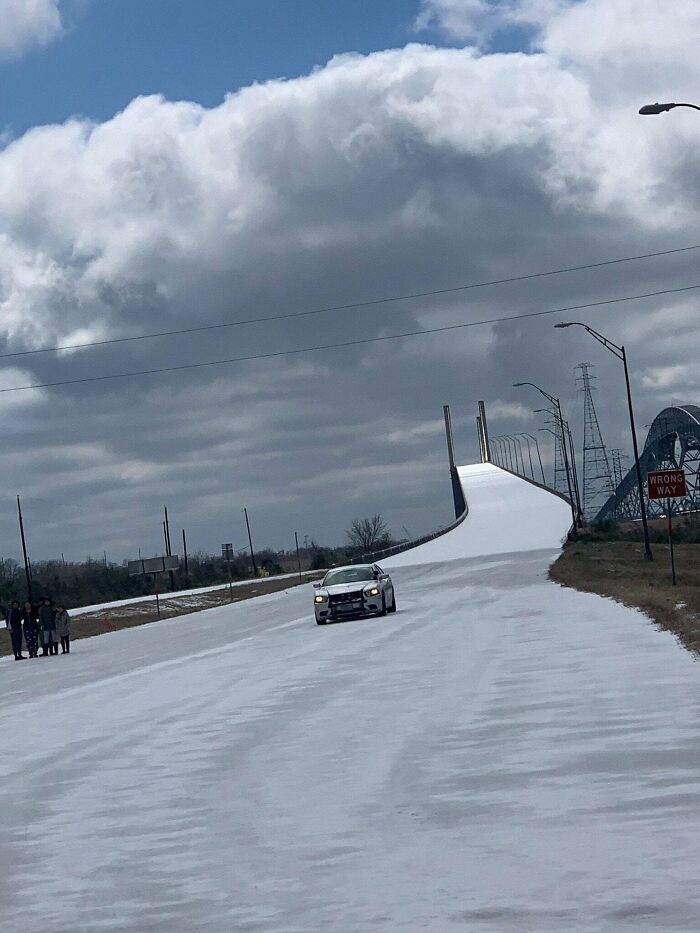 It Finally Snows In Texas And The Only Local Ski Slope Is Being Guarded