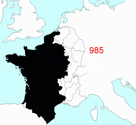 French Territorial Evolution (985 - 1947)