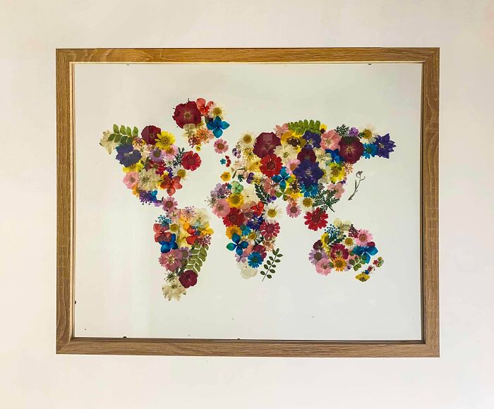 Map I Made Out Of Pressed Flowers!