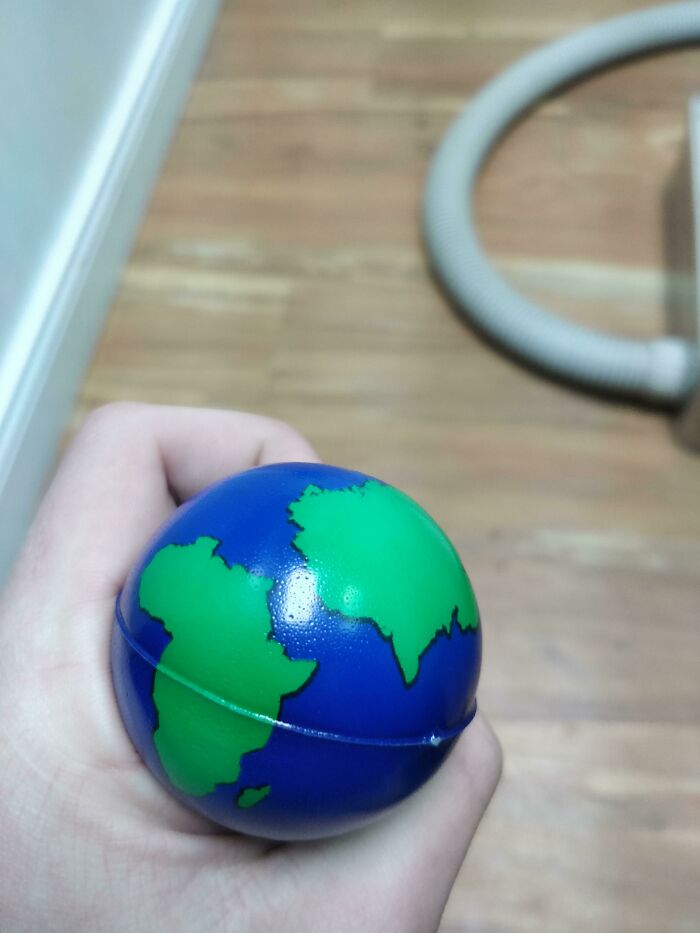Globe Bouncy Ball Says Europe Doesn't Exist