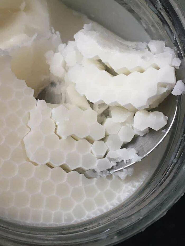 This Coconut Oil Turned Into Honeycomb