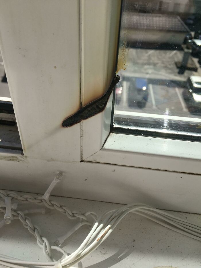 A Magnifying Mirror Burnt A Window Frame In A Rented Apartment. Suggestions?