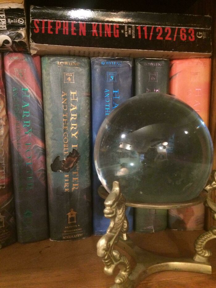 The Sun Shining Through A Crystal Ball And Burned A Hole Through My Copy Of Goblet Of Fire