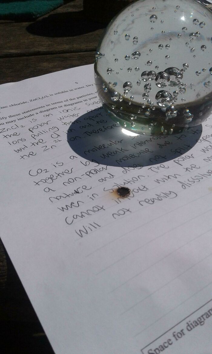 My Crystal Ball Paper Weight Burnt A Hole In My Homework